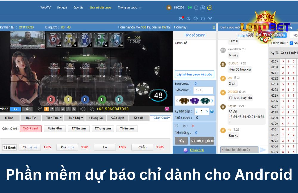 Phần mềm dự báo chỉ dành cho Android