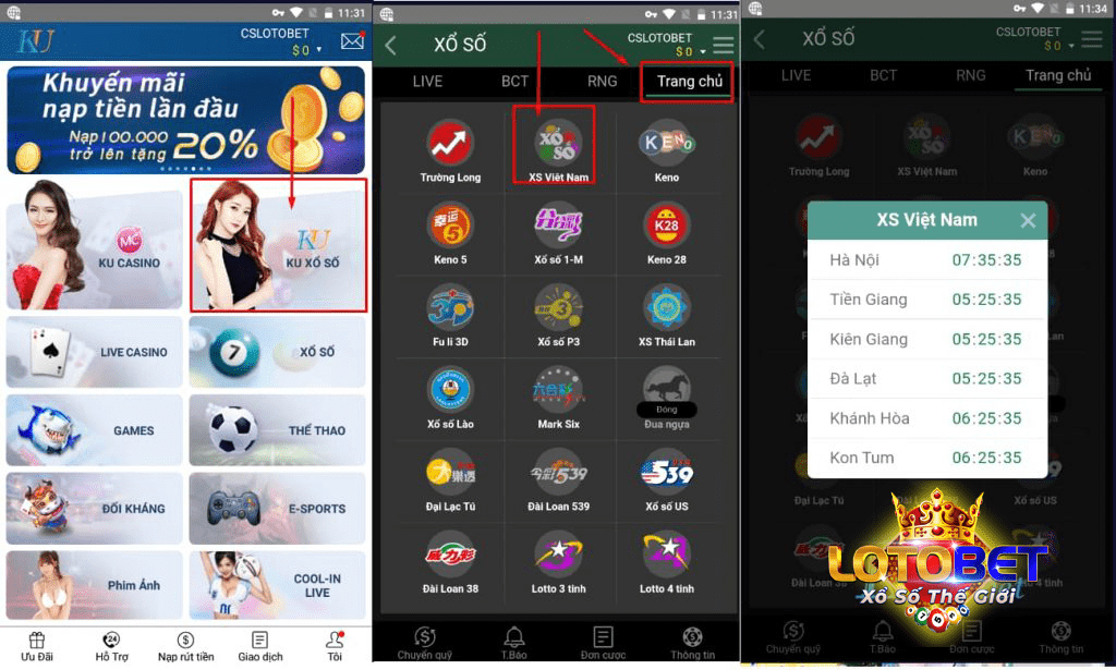 cách cược xổ số lotobet